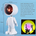 Miniatyrbild 2 av 5: USB-projektorlampa Robotprojektionsljus Nattlampa 360° Justerbar LED-projektorlampa Sovrumsdekoration Sol
