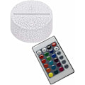 Miniatyrbild 1 av 5: LED-lampbas 2-vägs strömförsörjning 3D-illusion nattlampahållare, 7 färger som ändras med beröringsbrytare Ersättningsbas Displayställ för - Vit vev