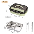 Miniatyrbild 2 av 5: Lunchbox Japansk Stil Lunchbox för Barn Student Matbehållare Material Läckagesäker Kvadratisk Lunchbox med Fack Grön