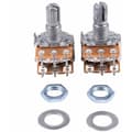 2 st B50K 50K Ohm 6 Terminaler Dubbla Rotationskoniska Linjära Potentiometrar