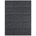 Pikkukuva 1 / 5: 20 kpl sarja 35X38.5 cm 3D seinätarra itseliimautuva vaahtomuovitiili huoneen sisustus DIY tapetti seinäkoristetarra, harmaa musta
