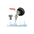 Miniatyrbillede 1 af 5: 1000L Tankhane Vandhane Regnvand Opsamler IBC Tank Adapter 1/2 Gevindforbindelse PP Messing Tankdæksel Adapter Grov Gevind 60MM Have Slangeforbindelser