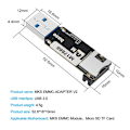 Miniatyrbillede 5 af 5: For MKS EmmC-ADAPTER V2 USB 3.0 Kortlæser til EmmC Micro-SD TF Pi SKIPR Modul