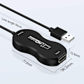Miniatyrbild 3 av 5: Video Grabber, HDMI till USB Capture Card Switcher 1080P 30fps Streamdeck HD Video Capture Card för Streaming Kamera, Videokamera, Zoom Möte, Online