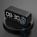Miniatyrbillede 4 af 5: Bluetooth 5.0 LED Alarm Clock Højttaler, Understøtter FM Radio med TF Kort, USB Soveværelse, LED Tidsskærm