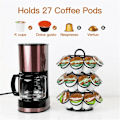 Miniatyrbilde 2 av 5: Kaffepodholder, Kaffeoppbevaring Kompatibel med K-Kopper (27 Pods), 360 Graders Rotasjon, Svart