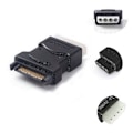 Miniatyrbilde 4 av 5: 4-pin Molex PC IDE til 15-pin SATA hann-strømadapter konverterkontakt adapterkabel