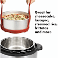 Miniatyrbillede 2 af 5: Silikone slynge til trykkoger, silikone slynge bageform 6Qt/8Qt Instant Pot/Ninja Foodi/Multi-funktionel komfur Anti-skoldning kogegrej dampkogningsstativ, BPA-fri