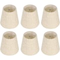 Miniatyrbillede 1 af 5: Kampagne, sæt med 6 små lampeskærme, lampeskærm i hessian til bordlampe og gulvlampe, beige nordisk lysekrone lampeskærm 3,5 x 5.