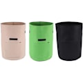 Miniatyrbilde 1 av 5: 3 Potet Hagepotter, Hagepotter med Klaff og Håndtak, Pustende Non-Woven Stoff, Grønnsak Blomsterkasse (3 Stykker, 10 Gallons)