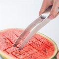 Miniatyrbillede 3 af 5: Vandmelon Skæreskærer Køkken Vandmelon Melon Skæring Artefakt 304 Rustfrit Stål Kreativ Frugtværktøj Sort