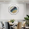 Miniatyrbild 3 av 5: Väggklocka Nordisk Dekorativ Marmor Tryck Väggklocka Mute Quartz Rund Glas Väggklocka Modern Design Heminredning