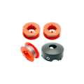 Miniatyrbillede 1 af 5: F016800175 Linespole til Bosch Art 23 26 30 Easytrim og Combitrim, Pro-Tap Automatisk Spoleledning Fleksibel, 8M x 1.6mm med Dæksel F016L71088 (3 Spoler +