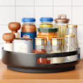 Miniatyrbilde 1 av 5: Roterende krydderstativ, 30 cm dreieskive, roterende krydderstativ-arrangør for skap, pantry, kjøkkenbenk, kjøleskap, kontor