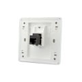 Miniatyrbillede 1 af 5: CAT6 Gigabit Netværksvægkontakt Hun til Hun - Dobbelt Pass RJ45 LAN - Lige Internet Strømstik (86x86mm, 1 stk)