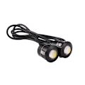 Miniatyrbillede 1 af 5: 2 stk LED Eagle Eye Backup Fog Kørelys til Bil, Motorcykel, 9W Hvidt Lys, Sort