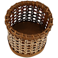 Miniatyrbillede 4 af 5: Rattan spisepinde håndlavet opbevaring ske arrangør holder blyanter organisation vase køkkenbord dekoration brun