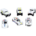 Pikkukuva 2 / 3: 6 kpl Poliisiautolelut 1:64 mittakaava Premium-seos Kestävä Pieni Kannettava Hieno muotoilu Elävät värit Diecast-autot