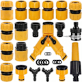 Miniatyrbillede 1 af 5: Sæt med 20 Have Slangekoblinger, Vandings Slange Hane Adapter, Y Slange Splitter, Universal Hane Kobling, osv.