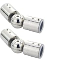 Miniatyrbillede 1 af 5: Justerbar Hjørneforbindelse, 2 stk Rustfrit Stål Gardinstang Albueforbindelse Heavy Duty 90 Grader til 180 Grader Leddet Albueforbindelse til 1 Tomme C