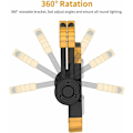 Miniatyrbillede 2 af 5: LED Genopladeligt Arbejdslys - 2 COB 2000 Lumen Overflade- & Spotbelysning 360° Rotation USB Ledningsfri Foldbar Lampe Batteri Sikkerhedslys