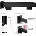 Miniatyrbilde 3 av 5: Foldbar Innendørs Tøystativ i Aluminium, 3-lags Foldbar Veggmontert Tøystativ, Tøystativ for Vaskerom