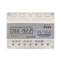Miniatyrbilde 1 av 5: DIN-skinne 3-faset 4-lednings digital wattmeter strømmeter elektrisk forbruksmåler KWH 100A watt strømmeter