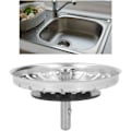 Miniatyrbillede 3 af 5: VVS-varme-afløb Sink Afløb (2239), Køkkenvask Si-kurv, Tyk Rustfrit Stål Sinkprop til Standard Rør
