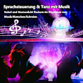 Miniatyrbillede 2 af 5: LED Stjernehimmel Projektorlampe Natlys Galaxy Projektor med Fjernbetjening og Lydsensor, 360° Rotation, Nattehimmel Lys Projektor, Ocean Wav