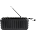 Miniatyrbillede 1 af 5: Solcelledrevet bærbar Bluetooth-højttaler udendørs lommelygte understøtter kort / U-disk / FM sort