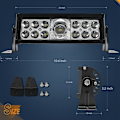 Miniatyrbilde 5 av 5: 10 Tommers LED Arbeidslysstang 90W 9000LM LED Bar Offroad Combo Kjørelys For Lastebiler ATV Traktor