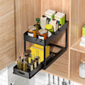 Miniatyrbillede 3 af 5: Nedre glidende skabskurv-arrangør, 2. sals skab, badeværelsesvask bundopbevaringsboks