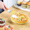 Miniatyrbillede 5 af 5: 20 pakker træhåndtag rustfrit stål pizzaserver spatel skridsikker trekantet skovl til desserter