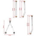 Pikkukuva 5 / 5: CNC-jyrsityt alumiiniset korkean maavaran alustan linkit Axial SCX24 AXI00001 C10 AXI00002 AXI00006 1/24 RC-auton osiin, 3