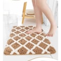 Miniatyrbild 3 av 5: Badrumsmatta Set om 2 Maskintvättbar Mikrofiber Jul-Halkfri Absorberande Badmattor för Badrum Kök Vardagsrum (Khaki)
