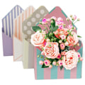 Miniatyrbillede 2 af 5: 4 stk. Blomsterhandler Buket Kuvert Æske Emballage Papir Emballage Æsker Foldning Kuvert Kurv til Bryllup Fest