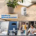 Miniatyrbillede 4 af 5: 3 stk. stikkontakt-adapter, 2 i 1 dobbelt stikkontakt 16A/250V, 3680W maks. multistikkontakt dobbelt stikkontakt EU-stikadapter
