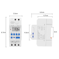 Miniatyrbilde 5 av 5: 4X TM919A-2 Programmerbar Digital Timer Reléstyring AC 220V 16A DIN Skinne