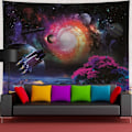 Miniatyrbild 5 av 5: Galaxy Planet Väggbonad Trädväggbonad Raket Rymdväggbonad Psykedelisk Mystisk Stjärnhimmel Hängande Väggbonad för Vardagsrum Dekoration Sovsal 5