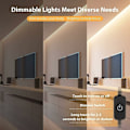 Miniatyrbillede 2 af 5: Lamomo 5M LED-lysstribe, varm hvid dæmpbar LED-lysstribe, 12V silikone IP67 vandtæt 3000K klippebar fleksibel neonlys til soveværelse, køkken