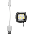 Miniatyrbillede 1 af 5: 3,5 mm Smart Selfie 16 LED Kamera Flash Fill Light til Mobiltelefon Sort