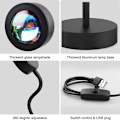 Miniatyrbillede 5 af 5: LED Projektionslampe Nattelys, 360 Graders USB Projektor Fotograferingslamper til Soveværelse Studio A