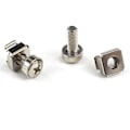 Miniatyrbillede 5 af 5: 100 stk. nikkelfarvede skruer med møtrik M6X16Mm til computer patch panel netværkstilbehør server PDU