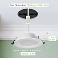 Miniatyrbillede 4 af 5: Indbyggede væg- og loftslamper, sæt af 10, ekstra flade indbyggede LED-lamper, IP44 LED-baderumslamper, 5W 310lm neutral hvid 4000K, ultra-tynde