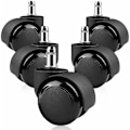 Miniatyrbilde 1 av 5: 5 stk. Kontorstolhjul 11 x 22mm 360° Rotasjon for Gamingstoler, Stille Erstatningshjul Ingen Riper, Svart