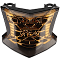Miniatyrbillede 1 af 5: LED bremselys blinklys integreret baglygte motorcykel Z900 Z650 2017-2018 (gul)