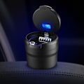 Pikkukuva 5 / 5: Kannettava tuhkakuppi LED-valolla, mukiteline, automaattinen tuhkakuppi autoon, savuton tuhkakuppi, auton lisävarusteet, musta