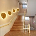 Miniatyrbillede 3 af 5: Øjenvenlig LED-væglampe i træ, moderne lampe, indendørs væglampe til stue, soveværelse, spisestue, gang, trappe, dekorativ væglampe