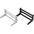 Pikkukuva 1 / 5: 2 kpl universaalia metallipuskuria 1/10 RC Crawler TRX4 SCX10 II 90046 90047 päivitykseen, musta ja hopea