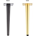 Miniatyrbillede 5 af 5: pcs (25cm lige koniske sorte med guld) Sofaben Metalben til møbler Badeværelsesskab TV-skab Bord Hardware Support Ben
